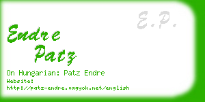 endre patz business card